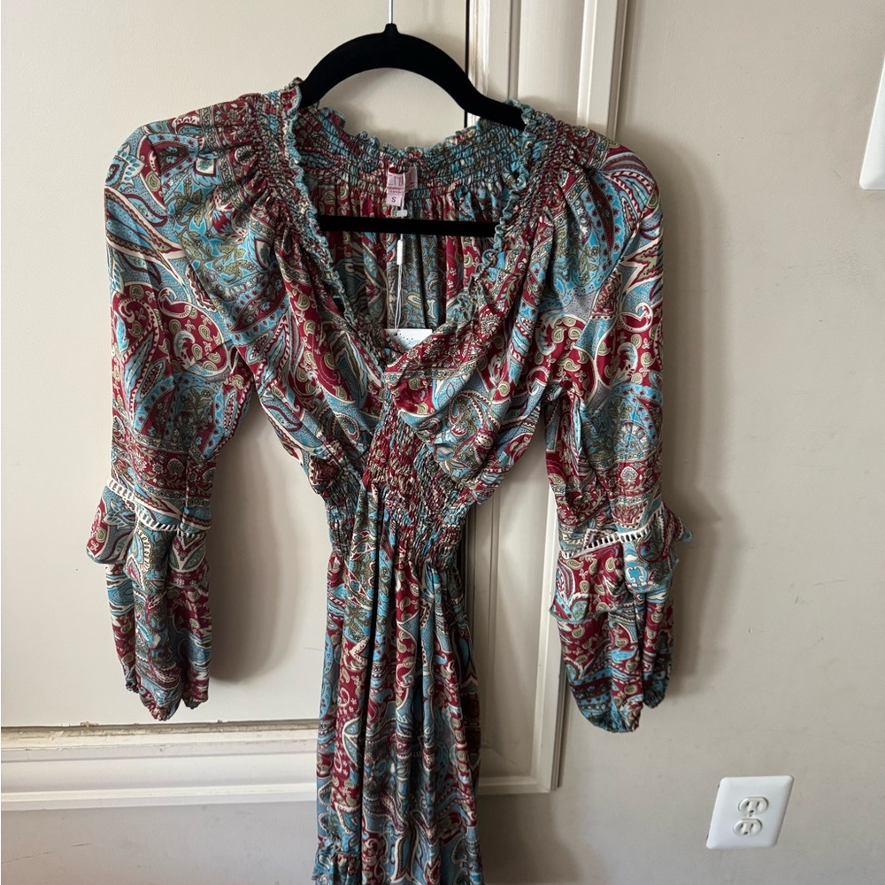 Bohemian Paisley Print Dress